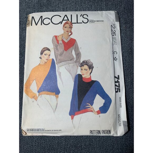 McCall's Misses Top Sewing Pattern sz 14 16 7175 - uncut - Picture 1 of 4